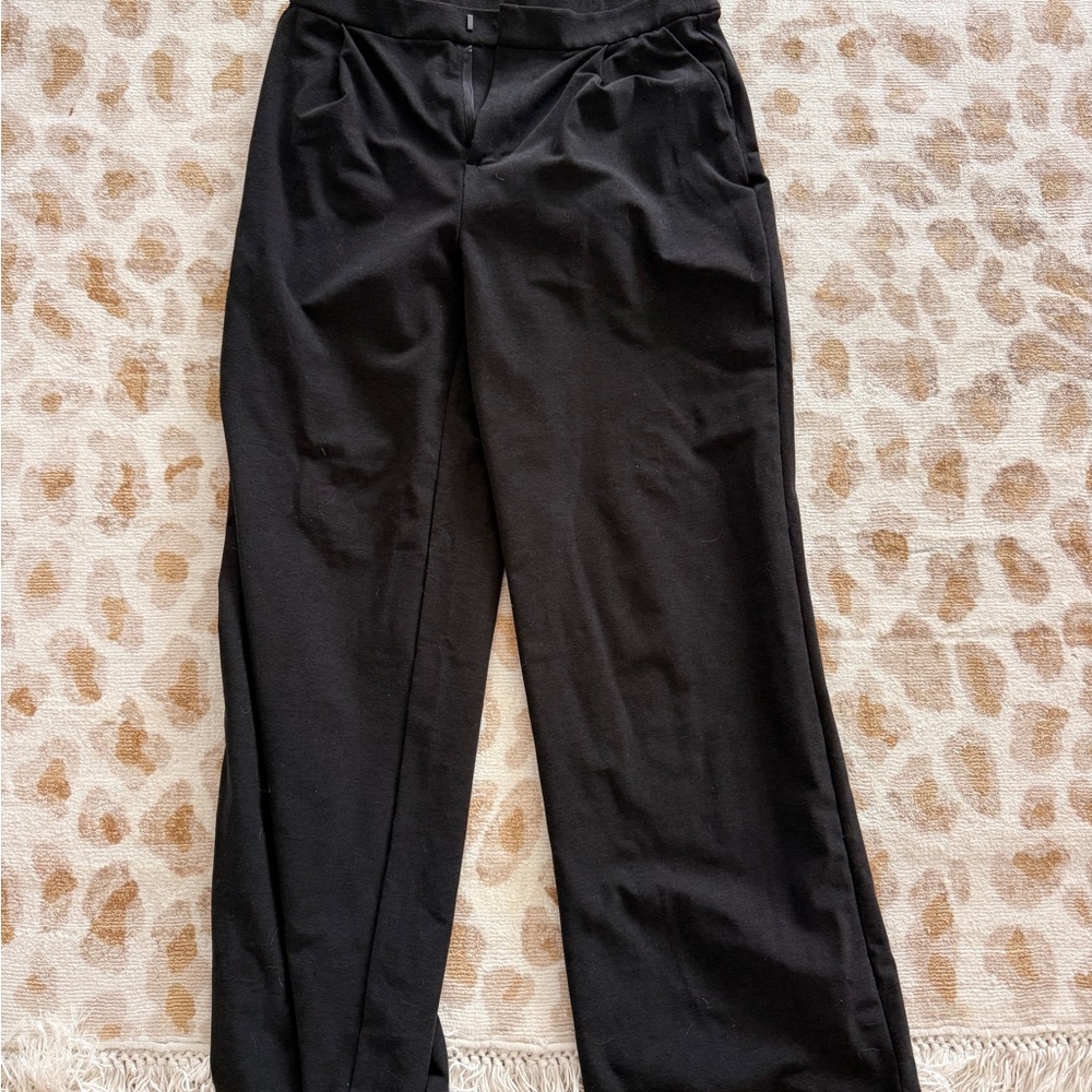 Classic Black Straight-Leg Dress Pants